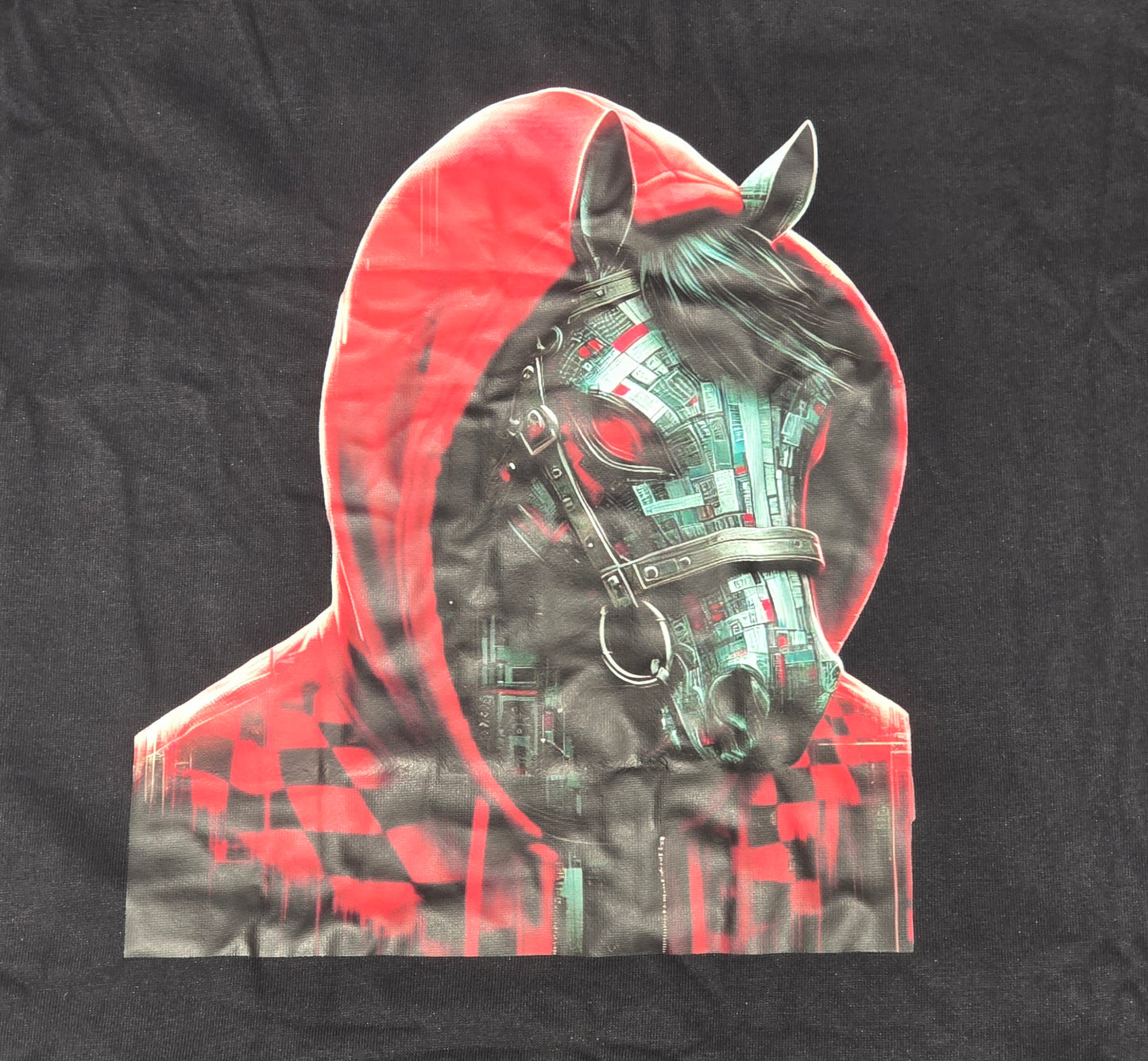 Hack Red Con 24 Cyber Horse Black Pullover Hoodie