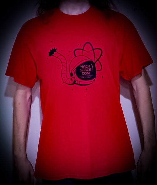 Hack Space Con 2023 Space Helmet T-Shirt Red