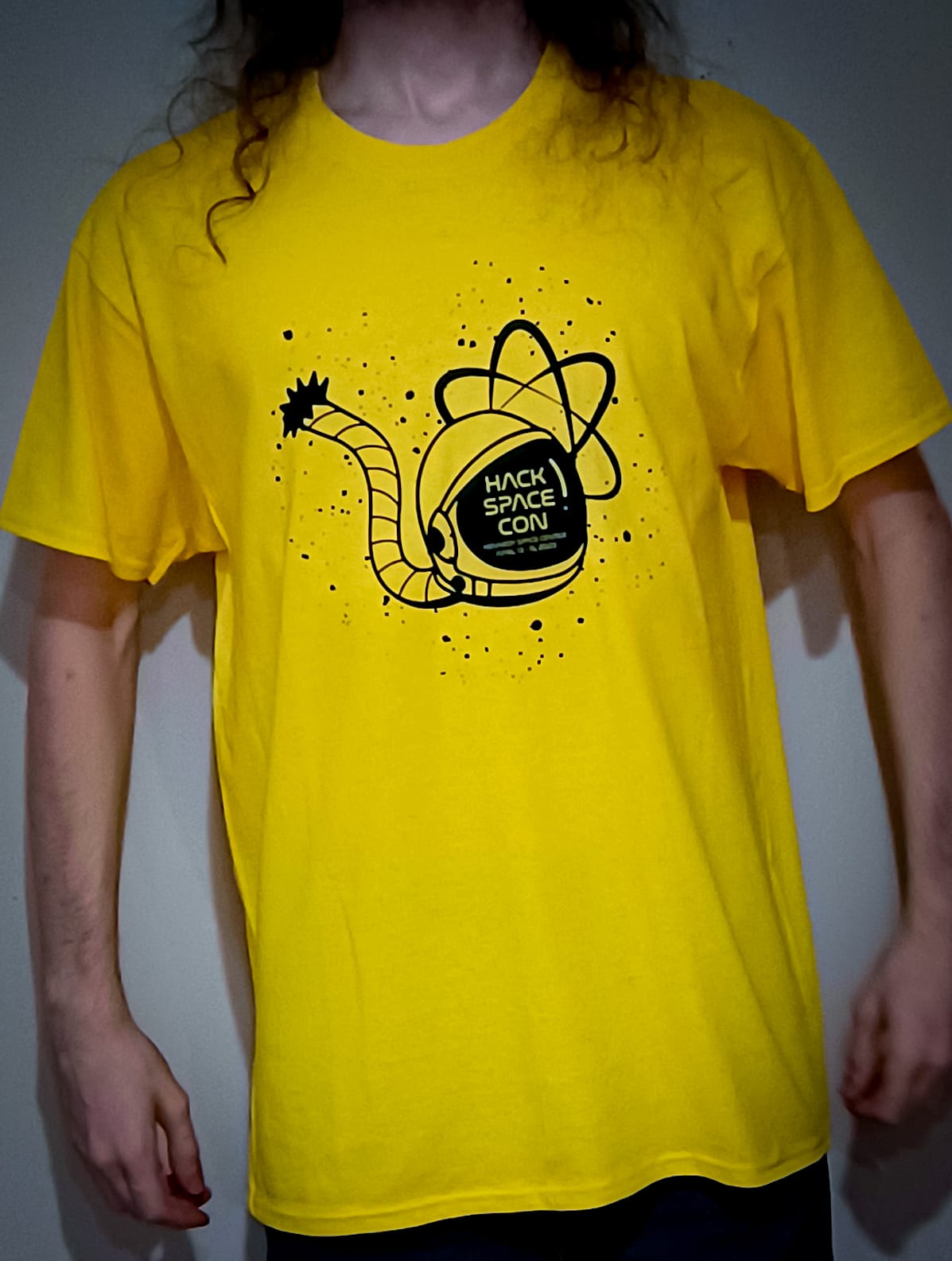 Hack Space Con 2023 Space Helmet T-Shirt Yellow