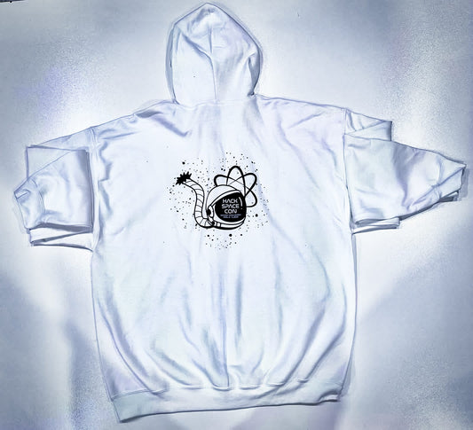 Hack Space Con 2023 Space Helmet Hoodie White