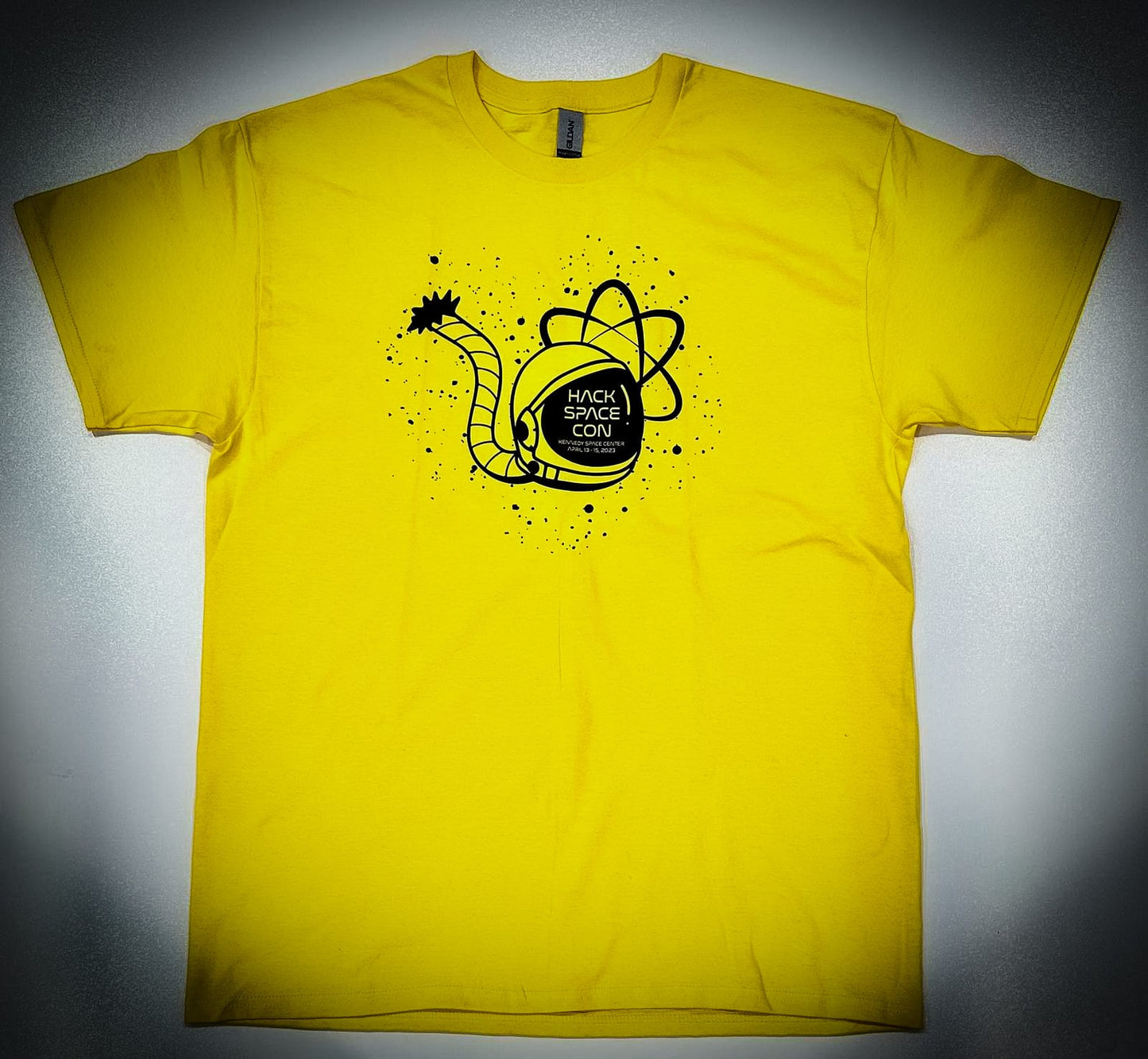 Hack Space Con 2023 Space Helmet T-Shirt Yellow