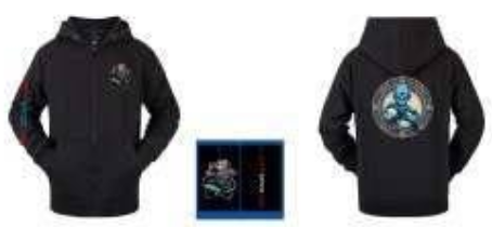 Hack Space Con 2024 Blue Monk Hoodie Black