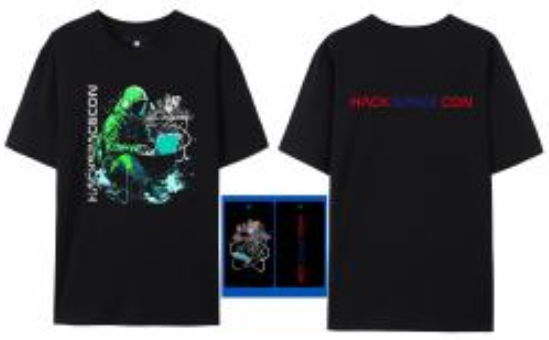 Hack Space Con 2024 Lime Astronaut T-Shirt Black