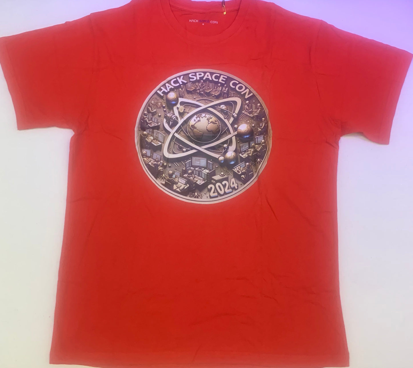 Hack Space Con 2024 Metal Orbit T-Shirt Red