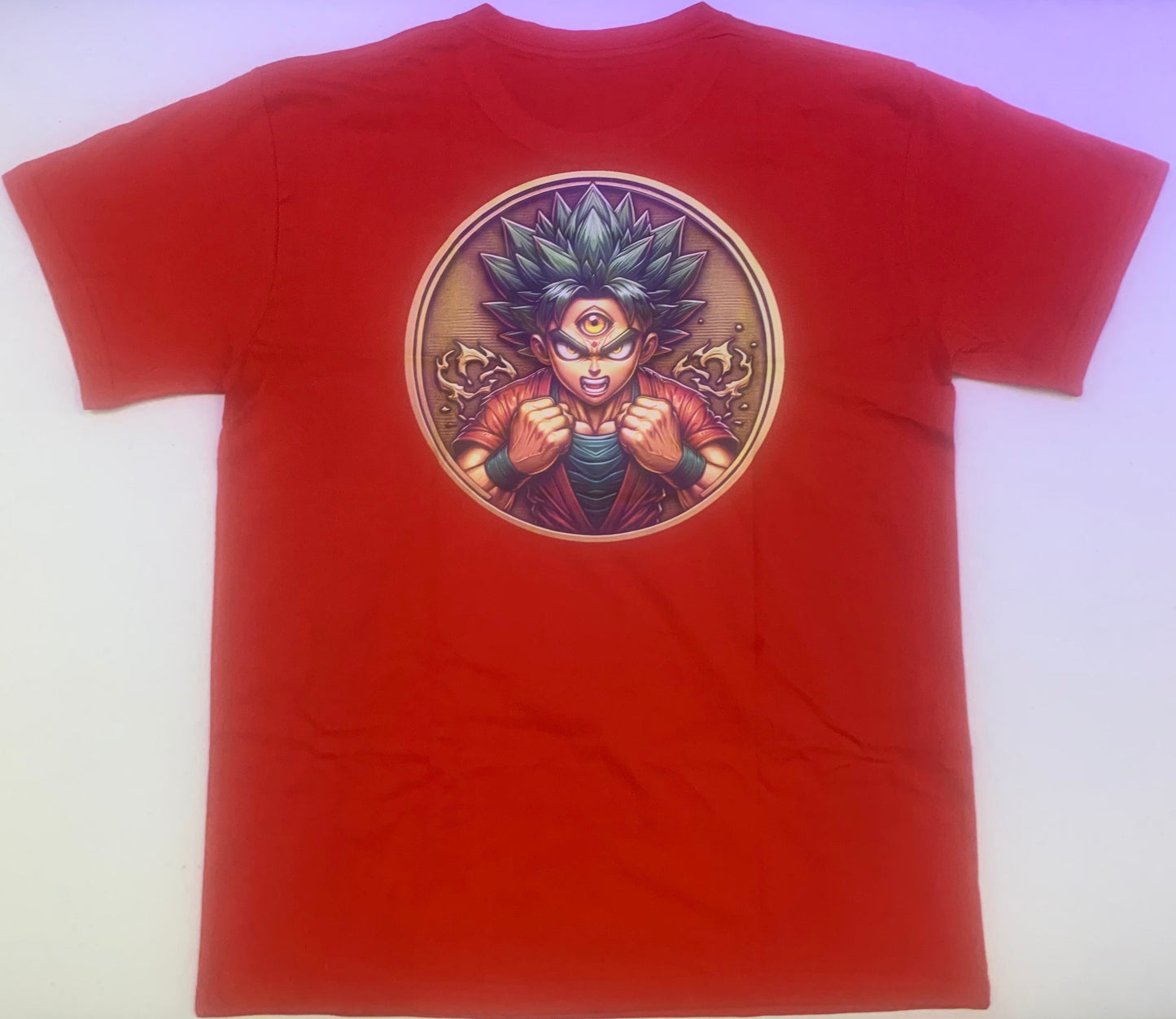 Hack Space Con 2024 Cyan Saiyan T-Shirt Red