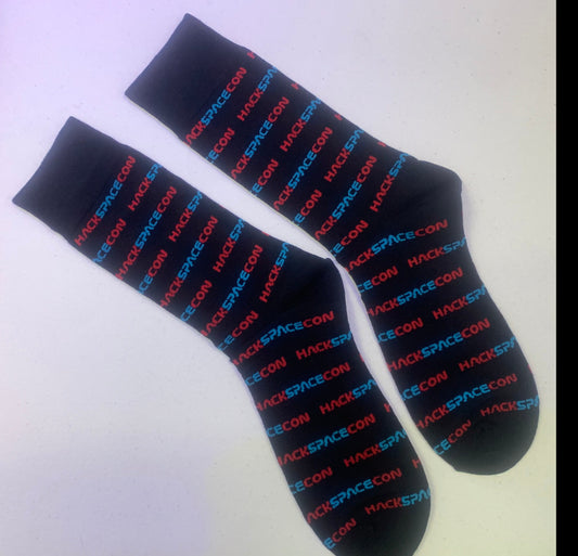 Hack Space Con 2024 Logo Socks Pair