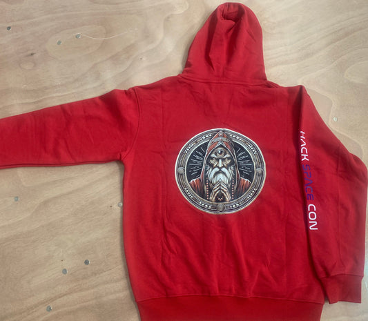 Hack Space Con 2024 Silver Seer Hoodie Red