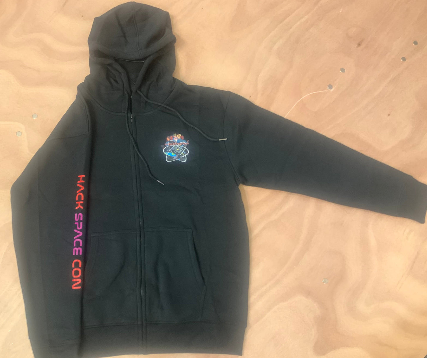 Hack Space Con 2024 Blue Monk Hoodie Black