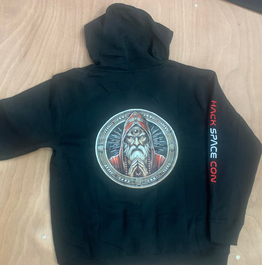 Hack Space Con 2024 Silver Seer Hoodie Black