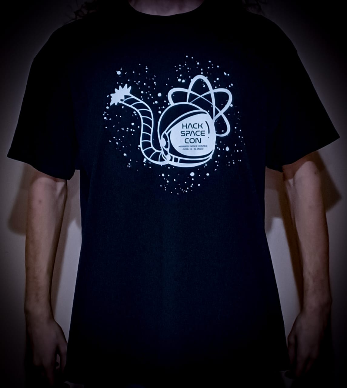 Hack Space Con 2023 Space Helmet T-Shirt Black