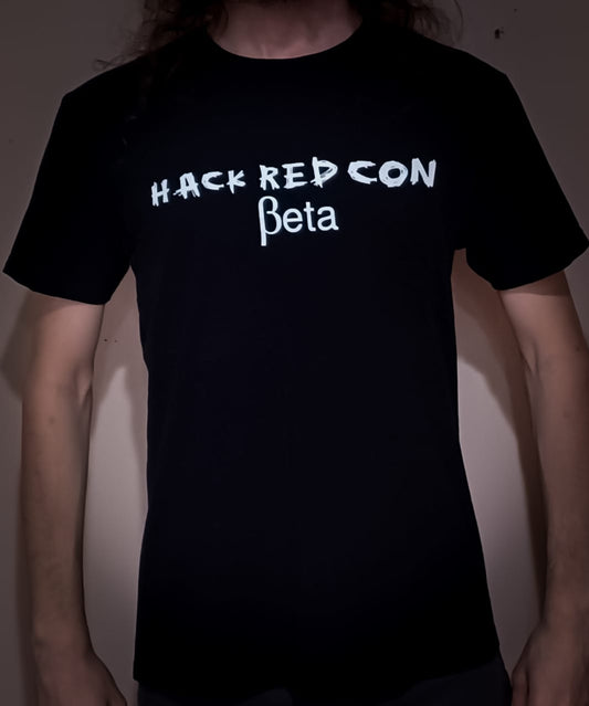 Hack Red Con 2022 Beta Original Design On Front T-Shirt Black