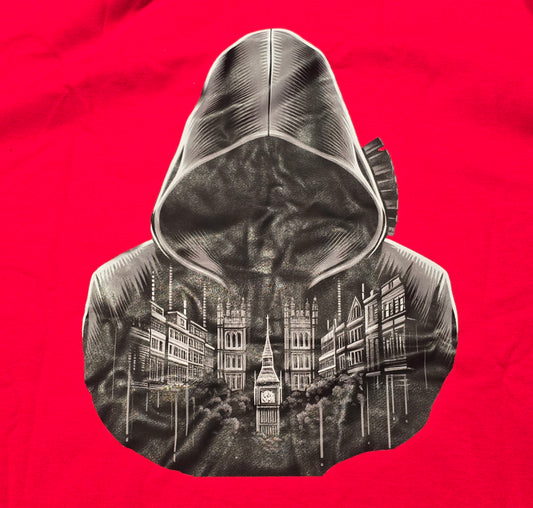 Hack Red Con 24 Obsidian City Red Pullover Hoodie