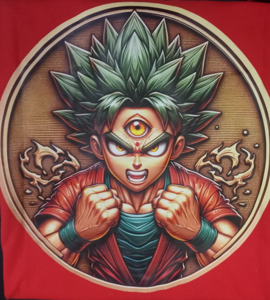 Hack Space Con 2024 Cyan Saiyan T-Shirt Red